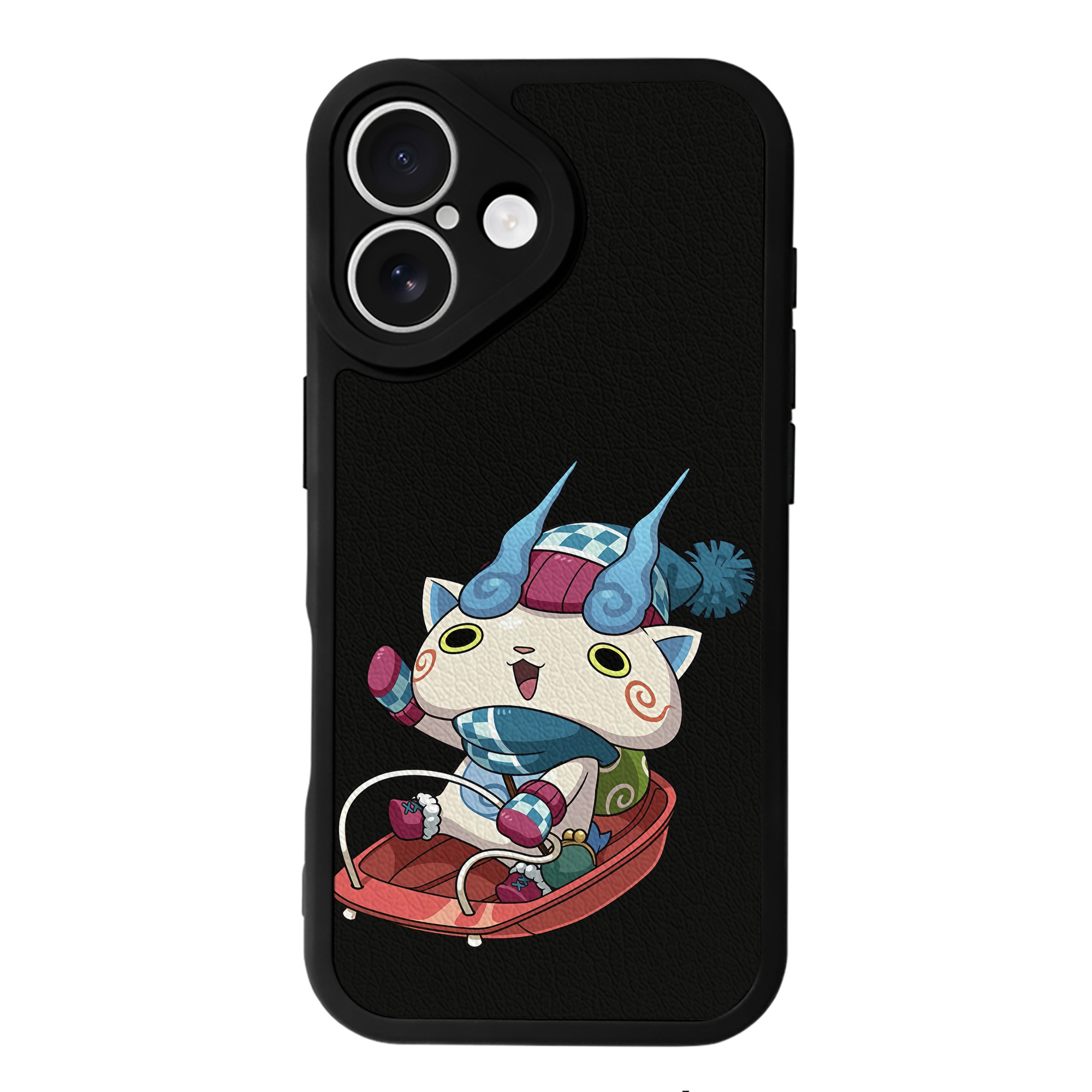 （画像用） 妖怪ウォッチ Yo-kai Watch 【iPhone 16シリーズ対応】シリコンスマホケース（レザー調） 材質：シリコン